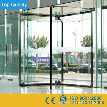 CN automatic revolving door full glass stainless steel